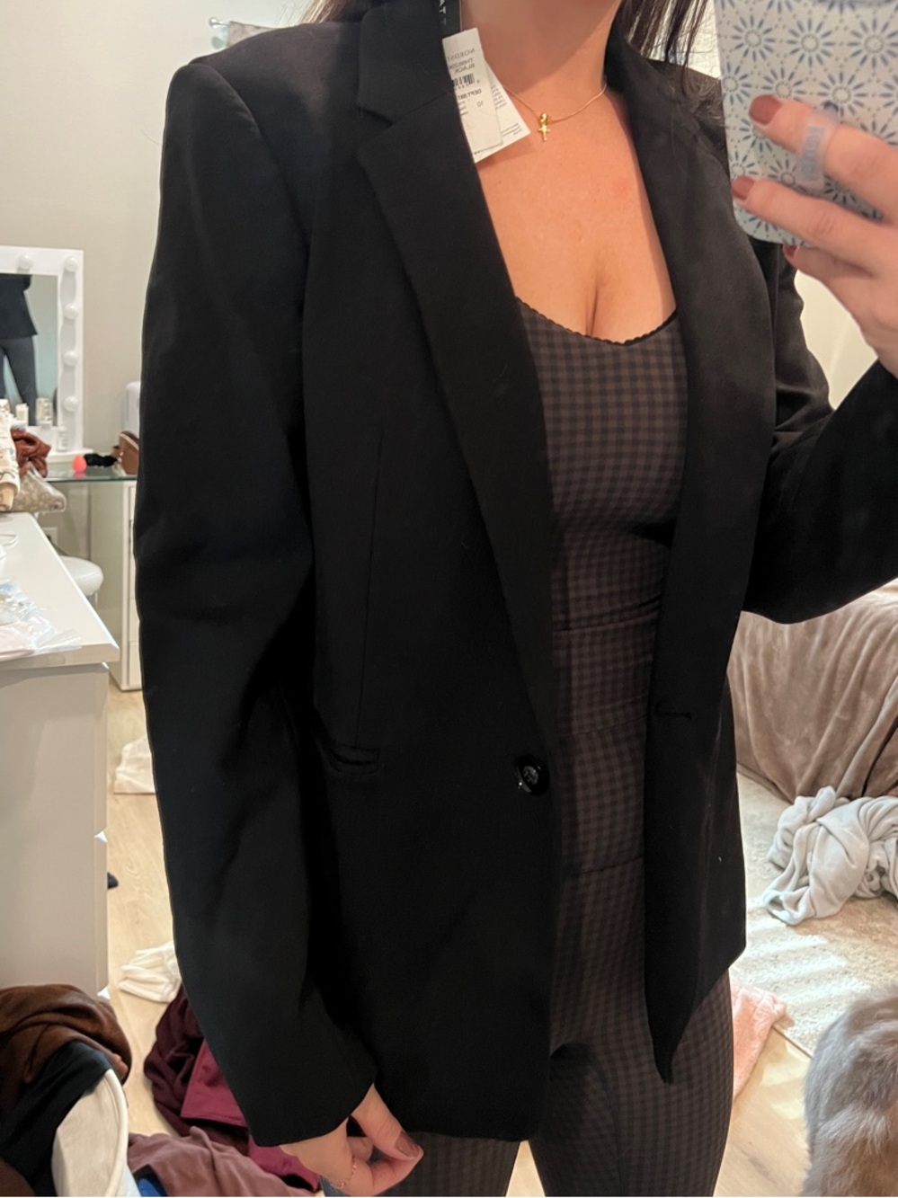 Tahari Black Single-Button Women's Blazer